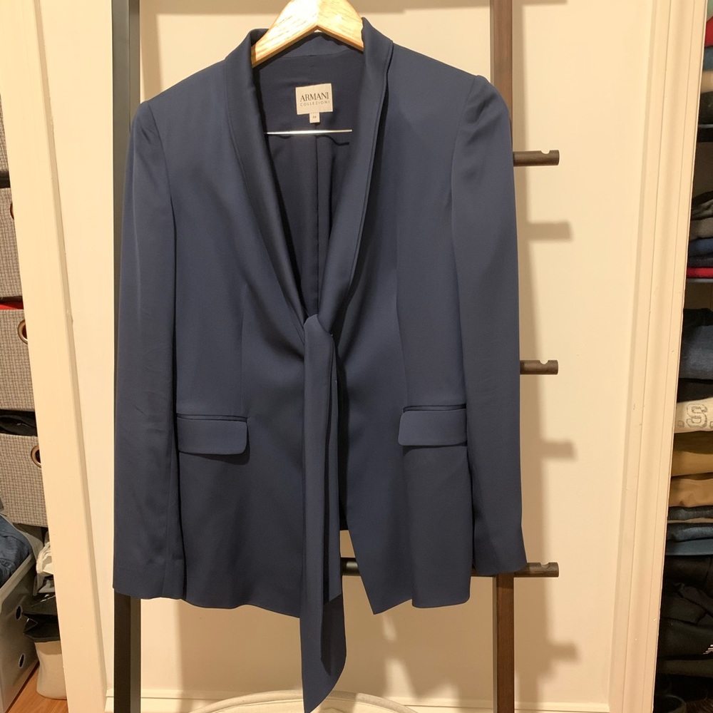 Giorgio Armani Silk Blazer with Ties